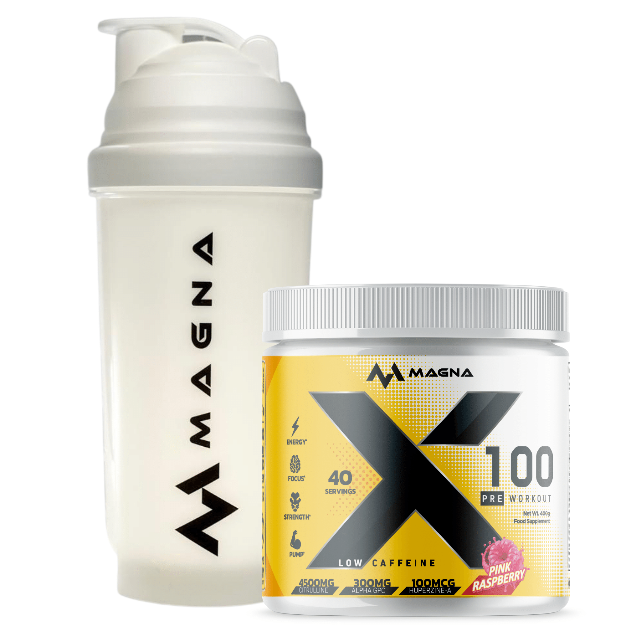 Magna X Pre Workout + Shaker Starter Bundle Magna Fitness