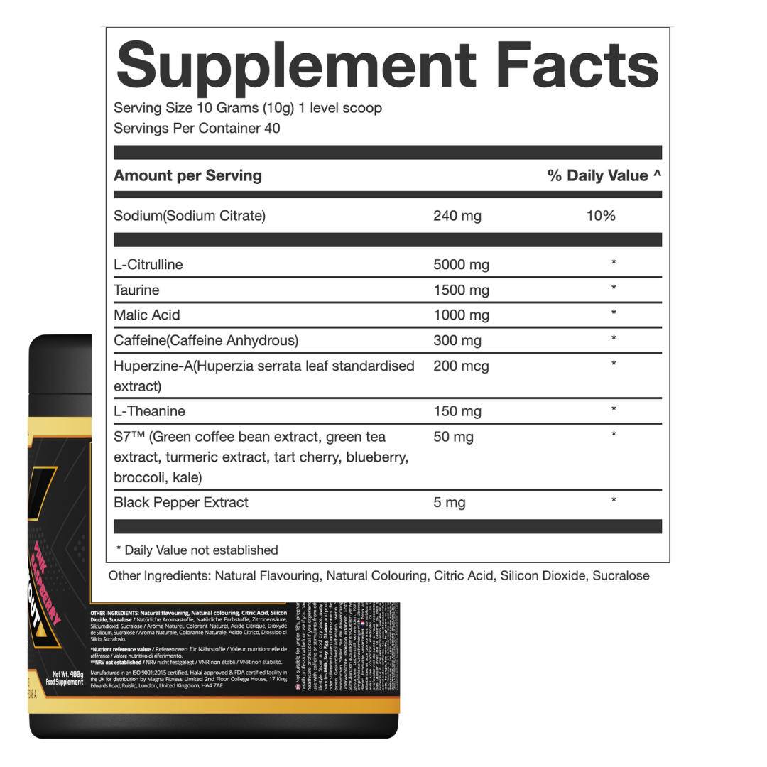 Magna X All-in-One Pre Workout Powder Drink