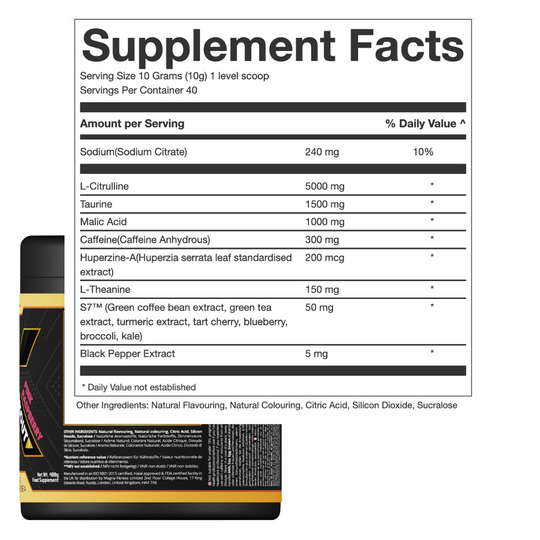 Magna X All-in-One Pre Workout Powder Drink